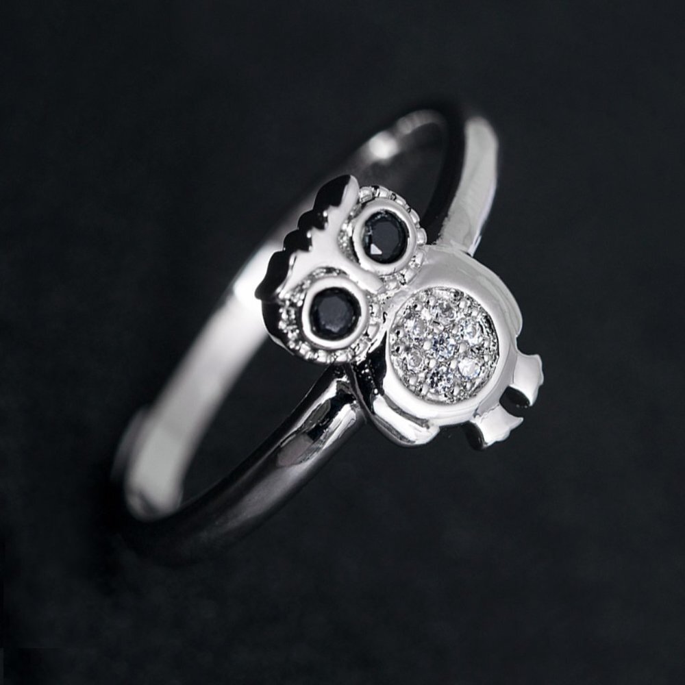 925 Silver Plated 3a Cz Cute Ring For Men Women Fb16fa1042